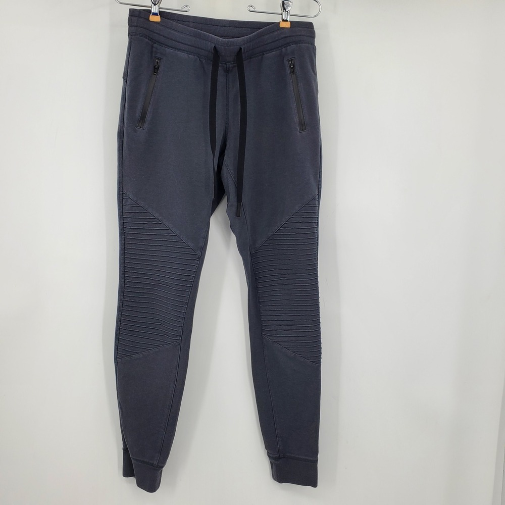 Alo Yoga Women Urban Moto Sweatpants Gray Joggers Small Biker Athletic Lounge